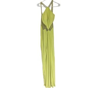 Mignon S 4 Color Lime Green Embellishment Halter Women Full Gown Dress Prom